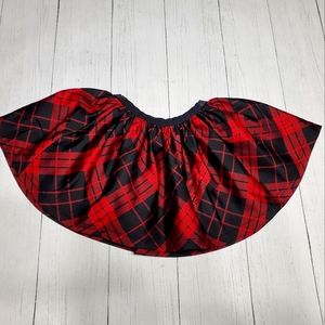 Koala Kids Red and Black Christmas Plaid Twirl Skirt